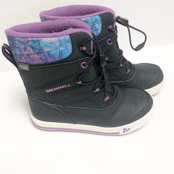 Merrell Other - Girls sz 13 Merrell snow winter boot purple black